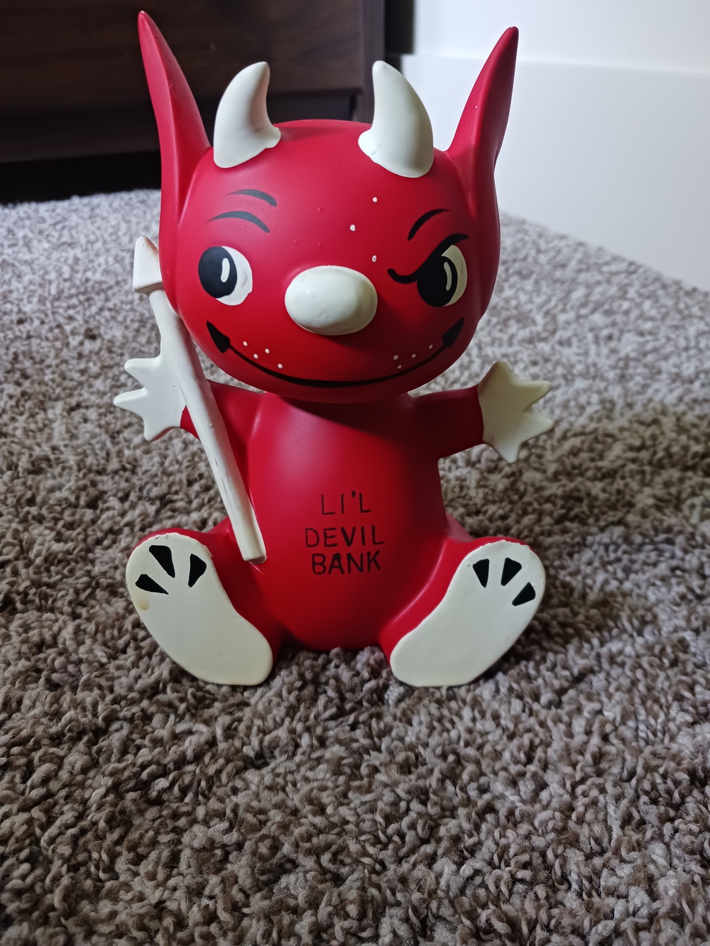 Vintage Red Li'l Devil Bank Rossini 1964
